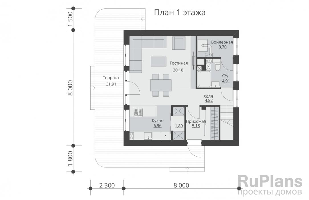 Дома из газобетона 7 на 9